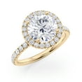 thumbnail image 4 of 2.75 Carat Diamond and Round Brilliant Moissanite Halo Engagement Ring in 14k Yellow Gold (G-H/VS, G-H/SI, cttw) Size 8 by Beverly Hills Jewelers, 4 of 5