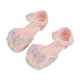 thumbnail image 3 of EHQJNJ Comfort Sandals Children Shoes Comfortable Flat Sandals Fashionable Diamond Bow Princess Performance Sandals White Toddler Shoes Girl Toddler Shoes Girl Dress Up, 3 of 8