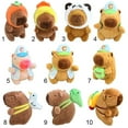 thumbnail image 2 of Gift Kids Stuffed Animals Bag Decoration Toy Accessories Multicolor Simulation Capybara Pendant Fluffty Animal Doll Plush Capybara Keychain 4, 2 of 8