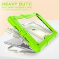 thumbnail image 6 of XYX For iPad 6th/5th Generation Case 9.7 inch 2018/2017, 3in1 Heavy Duty Shockproof Tablet Case with Stand, Shoulder Strap, Rainbow Green, 6 of 7