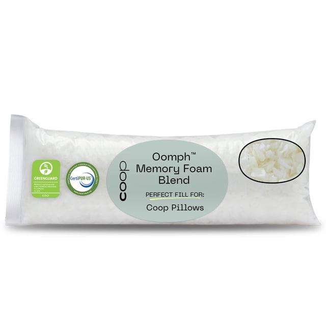Almohada Refill Coop Home Goods Extra Oomph, espuma viscoelástica, 225 g