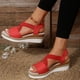 thumbnail image 5 of Sandalias cómodas con tacón de cuña cómodas y elegantes sandalias de plataforma para fiestas y vacaciones, 5 of 6