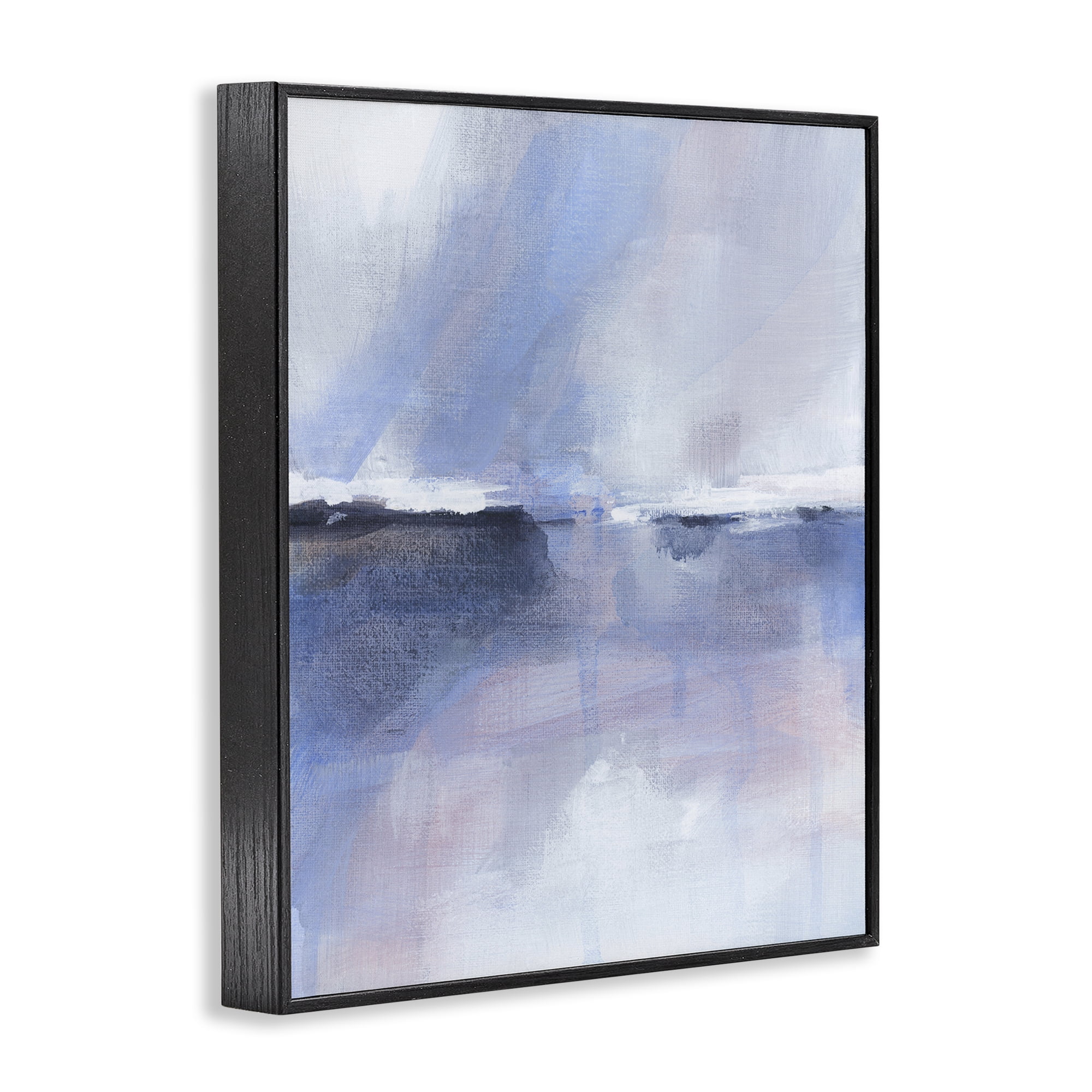 Stupell Industries Subtle Landscape Abstraction Abstract Painting Black Framed Art Print Wall Art, 16 x 20