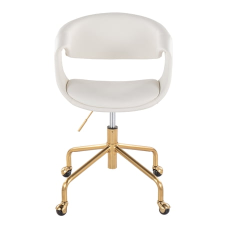 task chair white faux leather product