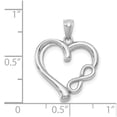thumbnail image 2 of Diamond2Deal 14K White Gold Small Heart Pendant for Women, 2 of 4