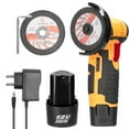 thumbnail image 1 of Mistaha 12V Mini Angle Grinder Household Rechargeable Grinding Machine Yellow Color with Brush Motor and Two Cutting Discs, 1 of 7