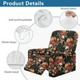 thumbnail image 5 of Xixirimido Rose Skull Pumpkin Cobweb Stretch Recliner Slipcovers 4-Piece Lazy Boy Chair Covers Recliner Chair Cover with Side Pockets Halloween Furniture Protector for Living Room, 5 of 8