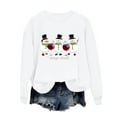 thumbnail image 6 of HOMBOM Womens Winter Sweatshirts Crewneck Festive Christmas White Merry Xmas Cozy Sweatshirt for Ladies, 6 of 6