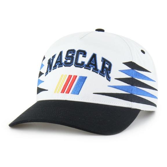 Men's '47 White/Black NASCAR Diamond Cut Hitch Adjustable Hat
