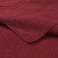 thumbnail image 3 of Sapphire Home 3-Piece King/Cal-King Oversize Bedspread Coverlet Bedding Set w/2 Shams, Soft Touch, Solid, Stylish Embossed Pattern, All-Season Oversize Comforter Bed Cover, Emma King Burgundy, 3 of 3
