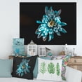 thumbnail image 2 of Designart ' Top View of White and Blue Flower ' Traditional Canvas Wall Art Print, 2 of 4