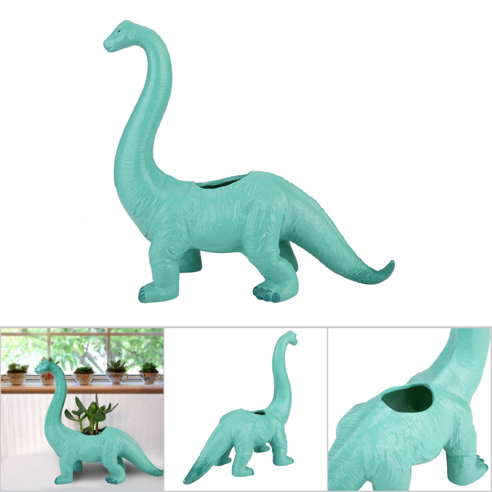 Dinosaur Shaped Succulent Pot, Cute Planter Container Gardening Plant Flower Pot, Cactus Bonsai Pot for Home Office Desktop Decoration (Light Blue)