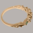thumbnail image 4 of LBG British Made 9k Rose Gold Natural Emerald & Opal Womens Anniversary Ring - 33 size options - Size 11.5, 4 of 7