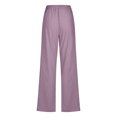 thumbnail image 5 of Pants for Women Wide Leg Pants Women Sweet Plaid Leggings for Wide Leg Sweat Women's Baggy Overalls Jumpsuits Casual Bib plus Size Rompers Pant Jean Stretch Purple L, 5 of 5
