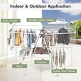 thumbnail image 6 of Giantex Clothes Drying Rack, Foldable 2-Level Laundry Drying Rack w/Height-Adjustable Wings, Standing Large Drying Rack, 6 of 10