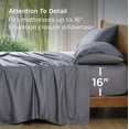 thumbnail image 4 of Rayon Derived from Bamboo Sheets Queen Size Set Cooling Sheets for Hot Sleepers Breathable & Soft Queen Bedsheets Deep Pocket Up to es Bedsheet & Pillowcase Sets, 4 of 8