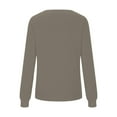 thumbnail image 5 of PiGOGI Women's Solid Color V-Neck Knit Sweater Long Sleeve Pullover Casual Loose Fit Layering Piece Basic Winter Top Dark Gray M, 5 of 6