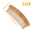 thumbnail image 2 of Wooden Comb Hair + Beard Detangler (light Brown, 6.5 Inch), 2 of 5