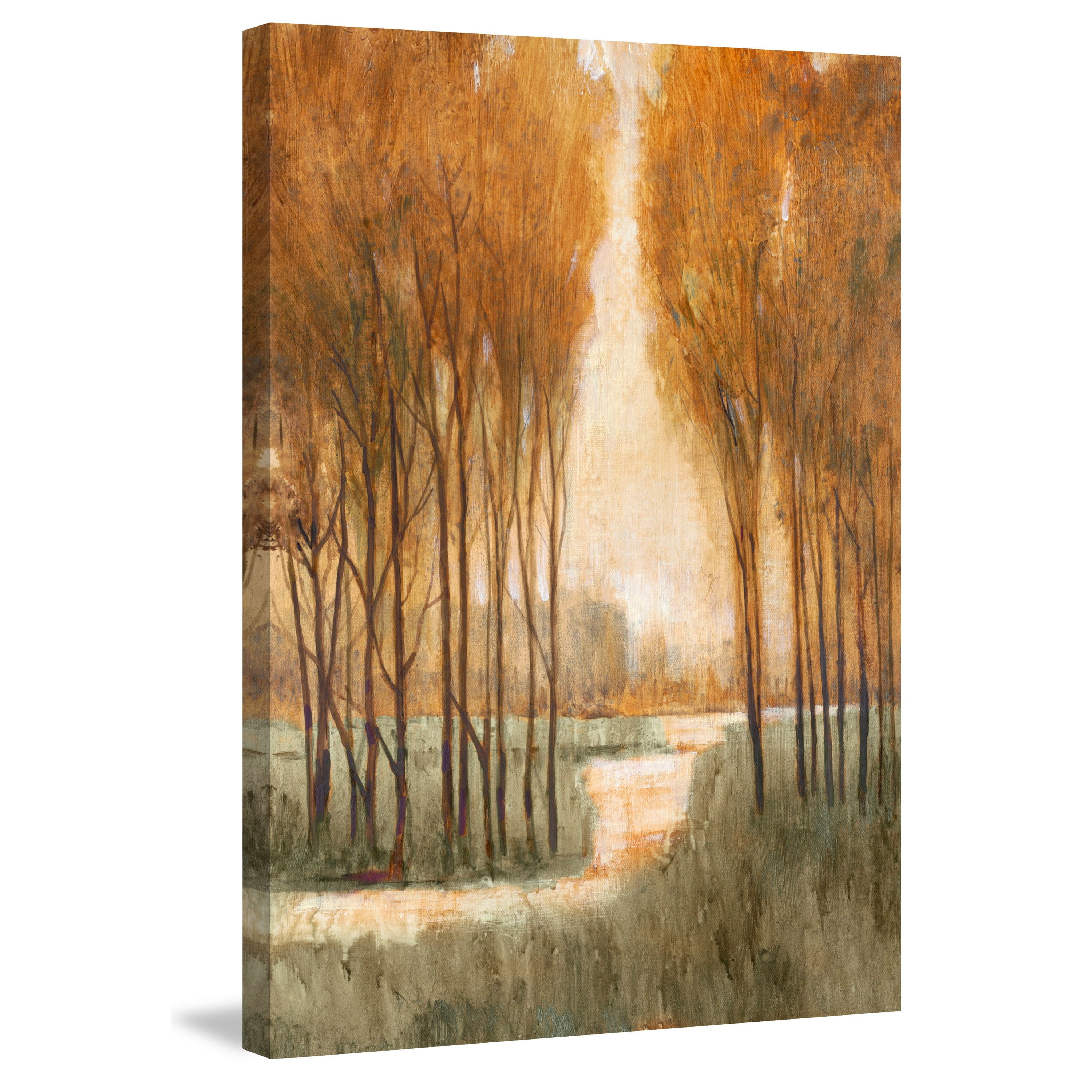 "Golden Forest I" Painting Print on Wrapped Canvas