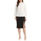 thumbnail image 2 of BLUSA DE CHIFFON CON CUELLO ALTO INSPIRADA EN CHIC OTOÑO INVIERNO PARA MUJERES, CAMISA DE MANGA LARGA DE NEGOCIOS CASUAL TAMAÑO M BLANCA, 2 of 6
