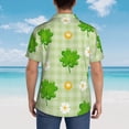 thumbnail image 4 of Honeii St Patrick's Day11 Print Men’s Hawaiian Shirt,Classic Button-Down Short Sleeve Shirt, for Beach, Vacation, and Outdoor Activities,XX-Large, 4 of 7
