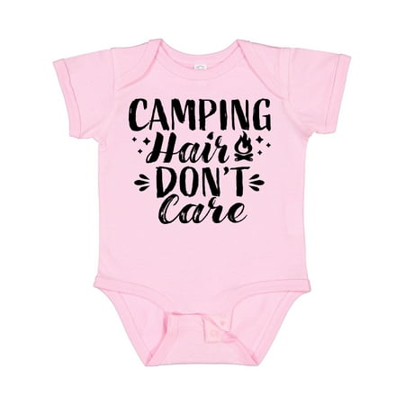

Inktastic Camping Hair Dont Care with Campfire Gift Baby Girl Bodysuit