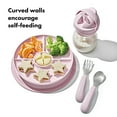 thumbnail image 4 of OXO Tot Baby and Toddler Stick and Stay Suction Divided Plate for 6+ Months - Blossom, 4 of 8