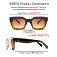 thumbnail image 2 of FEISEDY Classic Women Sunglasses Fashion Thick Square Frame UV400 B2471, 2 of 5