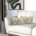 thumbnail image 6 of Sage Green Brown Vintage Floral Pillow Covers 12x20 Inch Set of 2 Chinoiserie Flower Netural Decorative Lumbar Throw Pillowcases Rustic Farmhouse Accent Outdoor Cushion Cases Decor for Sofa Couch, 6 of 7
