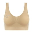 thumbnail image 1 of Women's Adjustable Ribbed Bra - Wireless Seamless Bralette | Lightweight Full Coverage with Wide Straps for Large Bust Support, 1 of 6