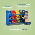 thumbnail image 3 of ECR4Kids 3-Tier Organizer with Bins, Toy Storage, Blue, Assorted, 3 of 12