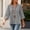 Gray women v neck tee a1, variant on Tusihei Women V Neck 3/4 Sleeve Casual Tops Loose Fit Boho Pullover Tee Solid Basic Comfy Summer Fall Outfits Beach Blouse, Purple S