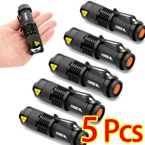 Dicasser LED 2000 Lumens Flashlight, 5 Pack