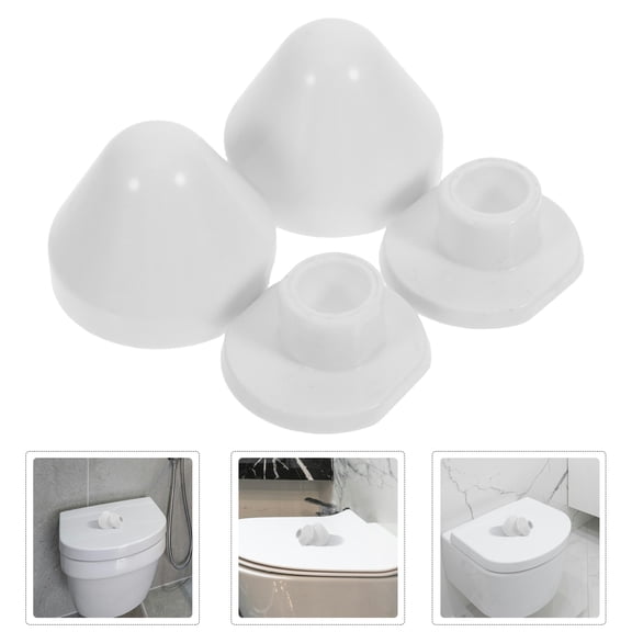 HEMOTON 2-Pack Toilet Bolt Covers Decorative Caps for Bathroom Toilet Bowl, Easy to Install Toilet Accessories