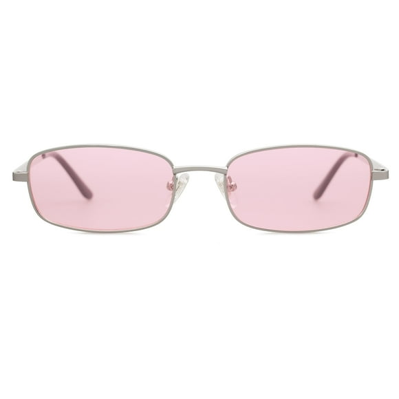 Gafas de Sol SOJOS Y2k Rectángulo Estrecho SJ1187 Plata/Rosa