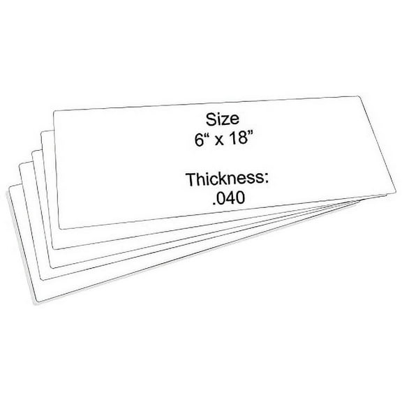 justsignframes Aluminum Metal Sign Blank - 6 x 18 White (5 Pack)
