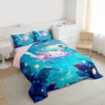 thumbnail image 3 of Castle Fairy Child Cute Axolotl Twin Comforter Sets,Cartoon Pink Animal Bedding Set, 3 of 8
