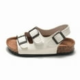 thumbnail image 1 of Sandales pour Enfants Garçons Filles Sandale en Liège Confort Double Boucle à Enfiler, 1 of 12