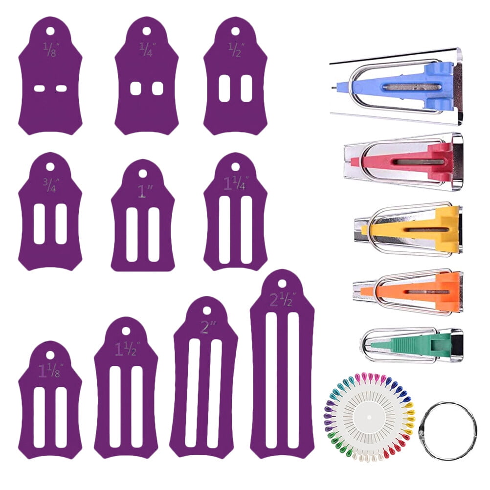 1 Set Bias Tape Makers Sewing Quilting Tool Kit Folding Fabric Sewing