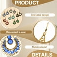 thumbnail image 6 of DESIGNICE 2 Pairs Statement Earrings for Women,Metal Plated Hollowed-Out Ethnic Style Drop Earrings,Dangle Earrings for Women for Women Fashion Jewelry Gift,Style2, 6 of 7