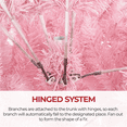thumbnail image 4 of Yaheetech 6ft Flocked Artificial Christmas Tree with Foldable Stand, Pink Gradient, 4 of 7
