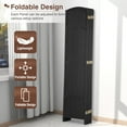 thumbnail image 4 of 8 Panel Room Divider Folding Privacy Screen 5.57 FT Tall Partition Room Separator   Freestanding Wall Divider, Black, 4 of 9