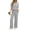Z Grey, variant on Fantaslook Lounge Sets for Women Casual 2 Piece Outfits Summer V Neck Short Sleeve Tops and Wide Leg Pants Pajamas Sets