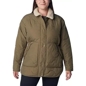Columbia Women's Powder Lite Blocked Jacket, Stone Green/Mineral