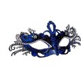 thumbnail image 2 of Máscara de mascarada, decoraciones de Mardi Gras máscaras venecianas para mujer (azul-negro), 2 of 3