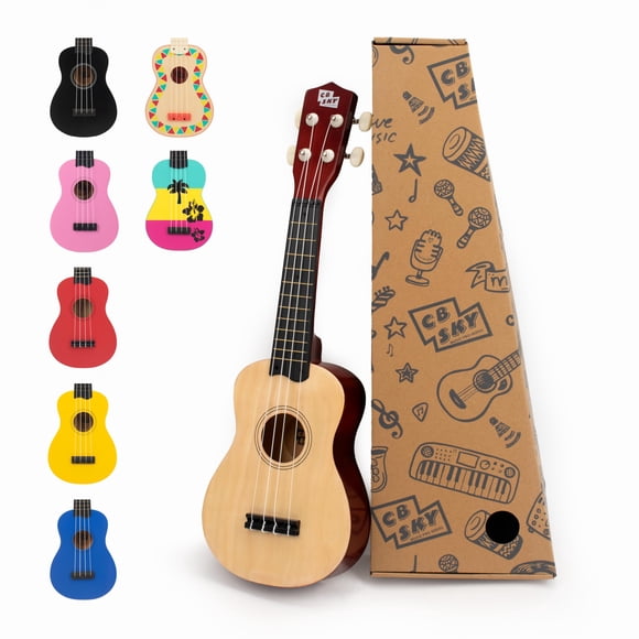 CB Sky Soprano Ukulele 21"/53cm beginners, students kids guitar (Natural)