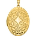 thumbnail image 1 of 14K Yellow Gold 38mm Large Oval Family Locket Pendant (43.9 X 26.9) Made In China xl780, 1 of 5