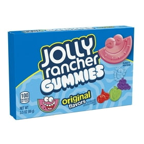 JOLLY RANCHER, Assorted Fruit Flavored Gummies Candy, Movie Snack, 3.5 oz, Box