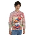 thumbnail image 4 of Happy Valentine’s Day Adorable Shiba Inu Puppy Holding Heart Balloon All Over Print 3D Baseball Jacket Shibas Dog Lovers Gifts Idea Bomber Jacket Softball - 00030, 4 of 6