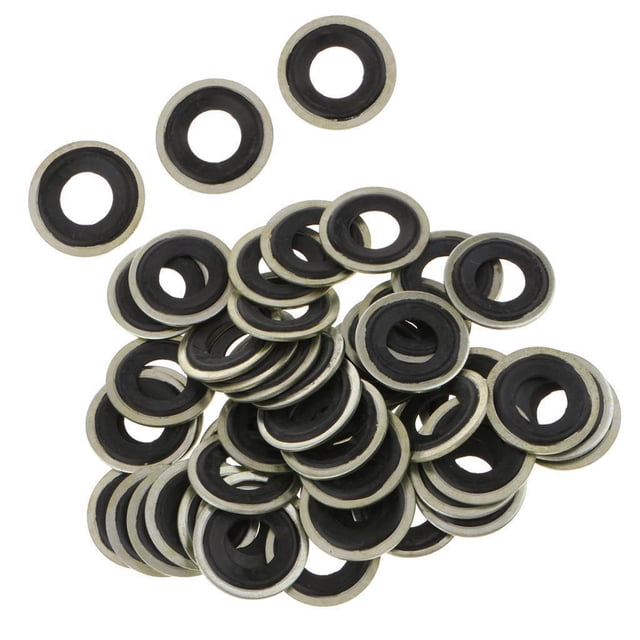 Kenally 50pcs M14 Oil Drain Plug Crush Washer Fits Gaskets for Accesorios para motos